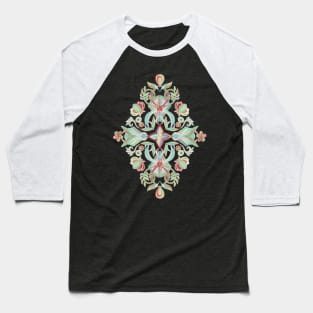 Soft Marsala and Sage Pattern Baseball T-Shirt